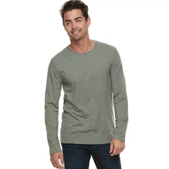 Apt. 9 Men’s Premier Flex Long Sleeve Crewneck Tee - Picture 1 of 3